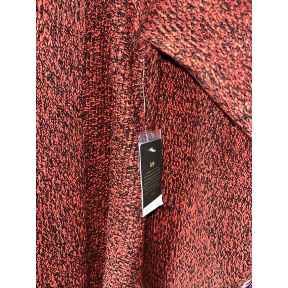 Lee Women's Long Sleeve Red/Black Knit Pullover Crew Neck Sweater Size‎ Large - Picture 4 of 5